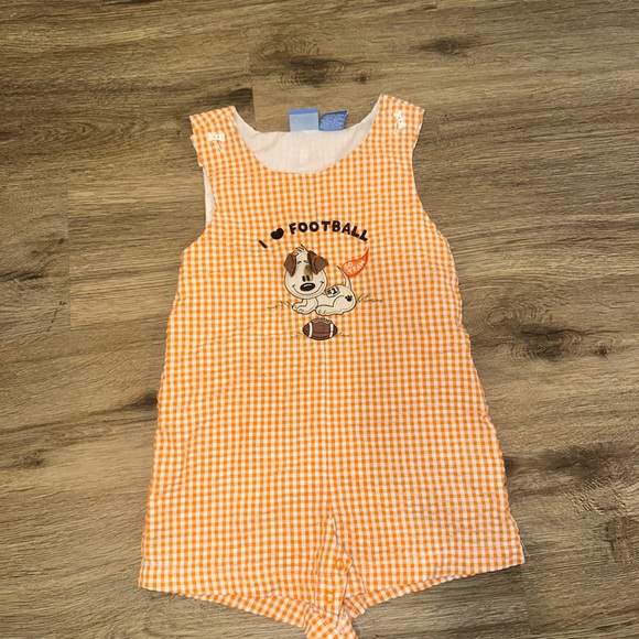 Baby Crew - Orange football shortalls - Picture 1 of 2